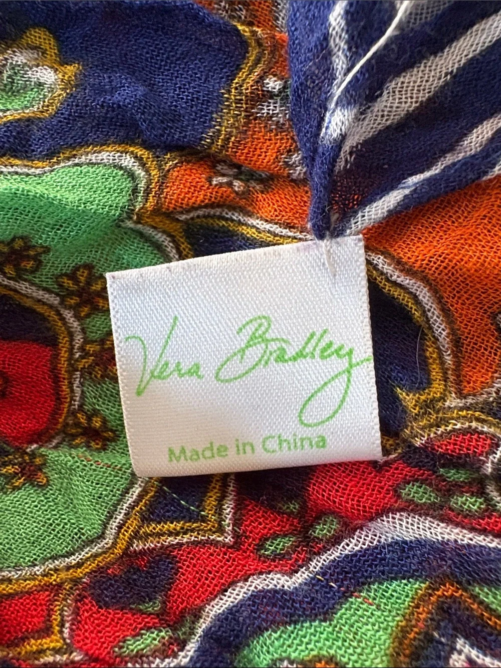 Vera Bradley Multicolor Paisley Maxi Skirt - Navy, Pink, Orange & Green